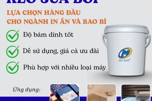 LỢI ÍCH CỦA KEO SỮA BỒI TRONG NGÀNH CÔNG NGHIỆP SẢN XUẤT BAO BÌ GIẤY