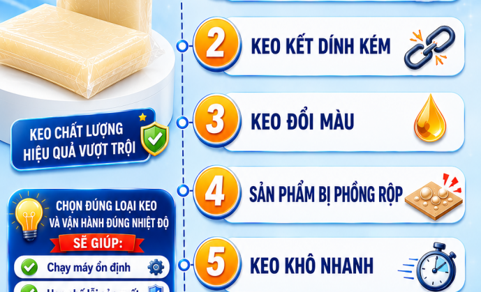 NHỮNG VẤN ĐỀ THƯỜNG GẶP KHI SỬ DỤNG KEO NHIỆT THẠCH